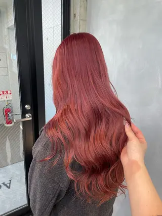 カラー 暖色/ハイトーン/ カラー/HBLのヘアスタイル