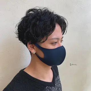 ショート パーマ メンズ指名多数!! SiLO 田島のヘアスタイル