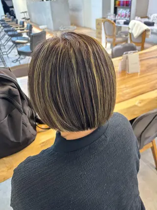 ミディアム カラー メンズパーマ/ メッシュ📍ユリのヘアスタイル