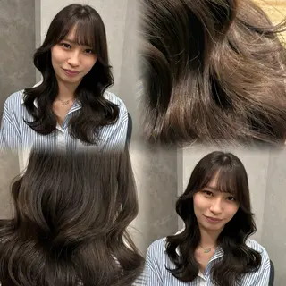 セミロング カラー 透明感カラー/暖色 カラー/kana🩷のヘアスタイル