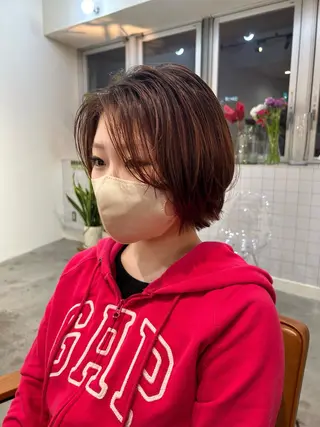 ショート 梅田/透明感カラー ボブレイヤーきょうかのヘアスタイル