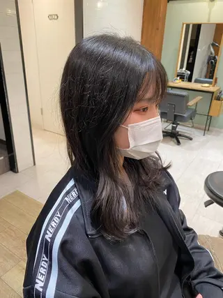 セミロング 韓国トレンドヘア しゅーやのヘアスタイル