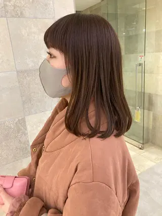 ミディアム カラー 田中 あかねのヘアスタイル