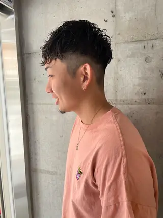 パーマ メンズ フリーランスシェアサロンルレイル所属・心斎橋/メンズ /ルレイル/地形真希のヘアスタイル