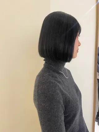 ショート 蜂須賀🐝縮毛矯正 ストレートパーマのヘアスタイル