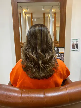 ロング カラー 縮毛矯正とレイヤー /杉村凜汰郎のヘアスタイル