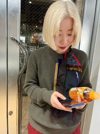 ショート ハイトーンNo.1✨ パーマ✨イマイタツヤのヘアスタイル