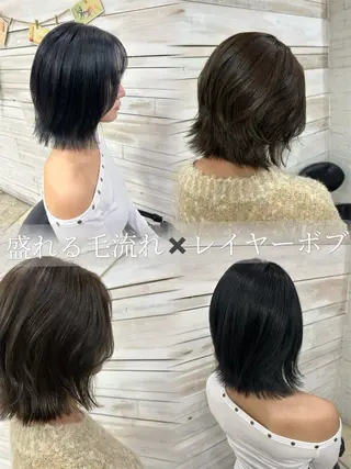 ミディアム 小顔カット/ 韓国レイヤー/真結のヘアスタイル