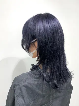 セミロング カラー レイヤー ハイトーン 暖色⭐︎KANAKOのヘアスタイル