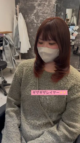 ミディアム レイヤーカット/韓国 ヘア/LILICAのヘアスタイル