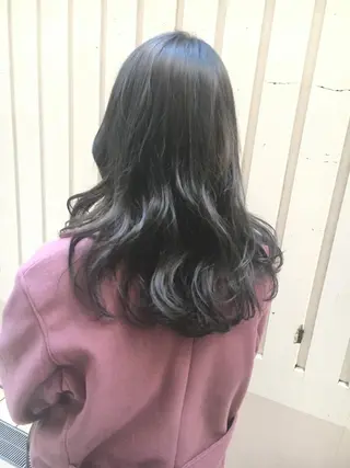 ロング カラー 髪質改善&韓国風 RINAのヘアスタイル