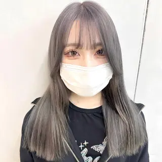 ミディアム カラー デザインカラー/パー マ🦖外岡咲希🦖のヘアスタイル