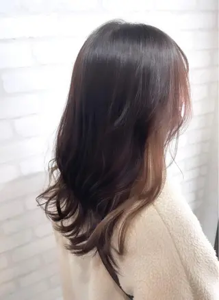 セミロング カラー ヘアアレンジ 髪質改善×艶カラー ANDIAMO 楓のヘアスタイル