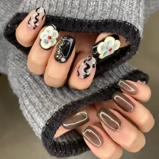 メンズ ネイル akari✨ 韓国風、メンズネイルのネイルデザイン