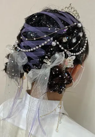 ミディアム ヘアアレンジ 丸谷 みくのネイルデザイン