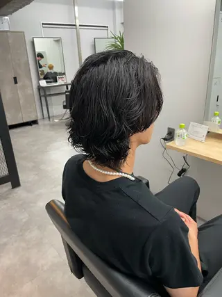 ミディアム パーマ メンズ RIKIYA👑 北千住メンズ特化👑のヘアスタイル