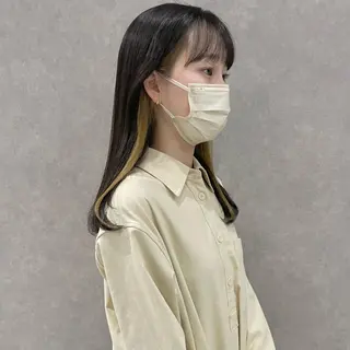 ミディアム カラー はちすか るかのヘアスタイル