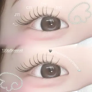 マツエク・マツパ FaB 千葉店所属・🩶束感エクステ& 上下パーマRAN🪽のマツエク・マツパデザイン