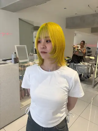 ミディアム ️🩵RINKA/ ハイトーンカラー🩵のヘアスタイル
