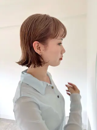 ショート カラー ブリーチ/似合わせ Kaito🦕/栄のヘアスタイル