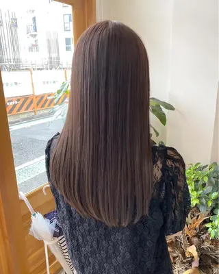 セミロング カラー パーマ OVER→三軒茶屋 /縮毛矯正・髪質改善のヘアスタイル