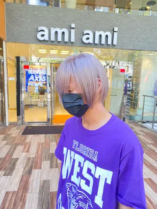 ショート カラー メンズ スパイキーショート パーマ　具志堅　太志のヘアスタイル