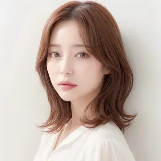 ミディアム カラー Attrait .のヘアスタイル