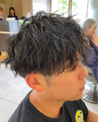 パーマ メンズ 髪質改善/縮毛/トリ ートメント/平野広大のヘアスタイル