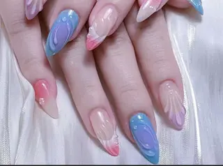 ネイル 🎀彩羽チップ 長さだし専門🎀のネイルデザイン
