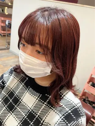 ロング カラー 個性派/ハイトーン ✨✨　稲吉菜々美のヘアスタイル