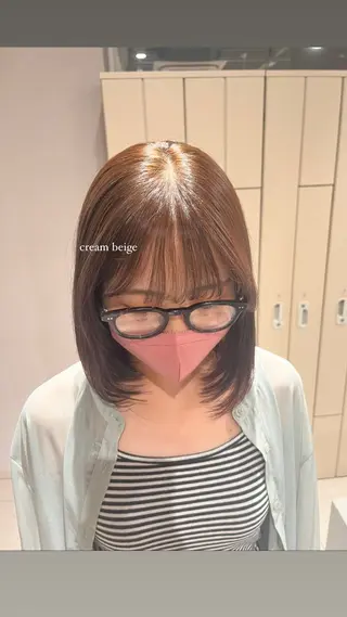カラー ばんちなつ / ボブ/透明感カラーのヘアスタイル