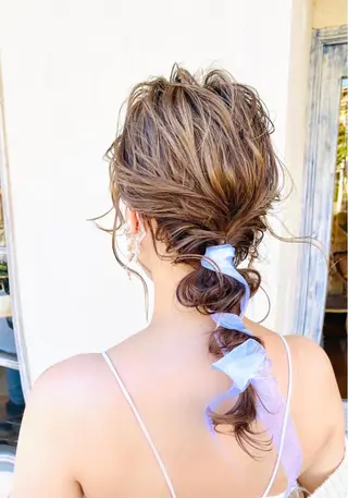 セミロング ヘアアレンジ 森 早希絵のヘアスタイル