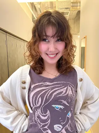 ミディアム 🌀デザインパーマ 村中　仁人のヘアスタイル