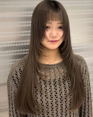 ロング カラー CHAINON×FeM#所属・名駅/sHiHo/透 明感カラー✨🎀/のヘアスタイル