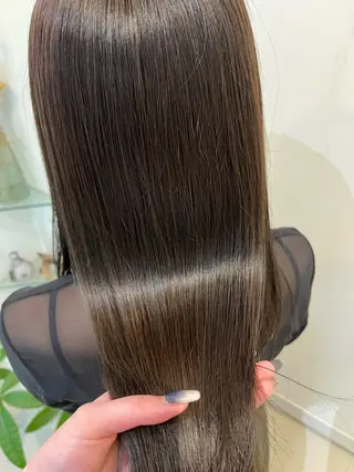 ロング カラー ブリーチしない暖色 カラー🥀杉 優菜のヘアスタイル