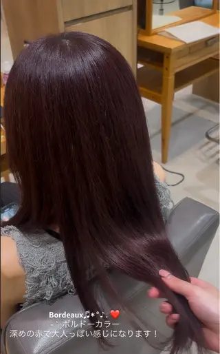 カラー 市川 羽菜のヘアスタイル