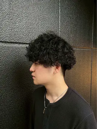 ショート パーマ メンズ ニュアンスパーマ/ ウルフ/ときなのヘアスタイル