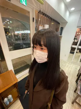 ロング カラー ＼脱・うねり& 広がり／gite菊のヘアスタイル