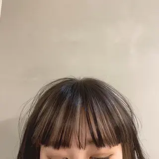 ミディアム カラー 柔らかブラウン/顔周 りレイヤー♡ユウシのヘアスタイル