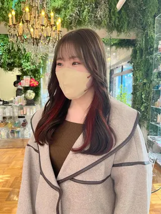 ロング ボブ顔周り 韓国遠藤小雪のヘアスタイル