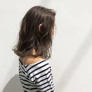 ミディアム カラー 顔周りカット/髪質改 善/新宿/畑中稔里のヘアスタイル