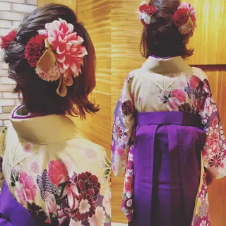 ミディアム ヘアアレンジ 清水 まなのマツエク・マツパデザイン