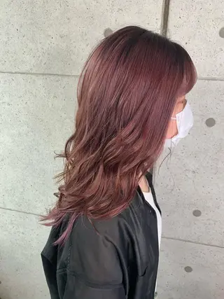 セミロング カラー 福森 みずきのヘアスタイル