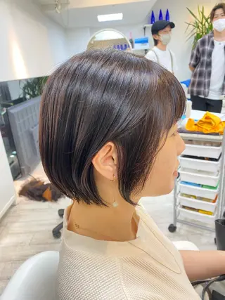 ショート ⭐️透明感カラー/ パーマ⭐️宮野翔のヘアスタイル