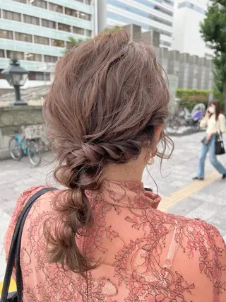 セミロング ヘアアレンジ le'a所属・谷町/Le'a /竹原しおなのヘアスタイル