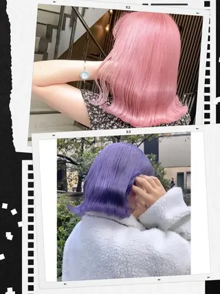 ミディアム ブリーチ　BAM BIのヘアスタイル