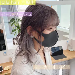 ミディアム カラー JILBLAN京都 ショート/ハイライトのヘアスタイル