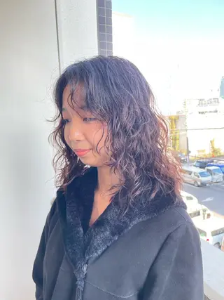 ミディアム パーマ Toiro 横浜所属・🎀レイヤー/パーマ カラー/ai🎀のヘアスタイル