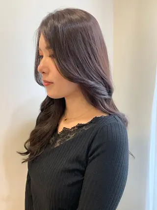 ロング カラー 韓国×巻ける髪質改善 💍maki💍のヘアスタイル
