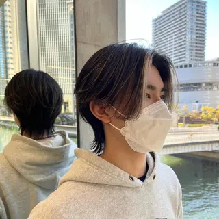 メンズ ダブルカラー/ ケアブリーチ/クニトのヘアスタイル